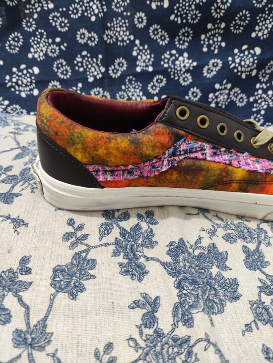 Vans Old Skool Tie-Dye Distressed Badge Low-Top Casual Skate Shoes main image 4